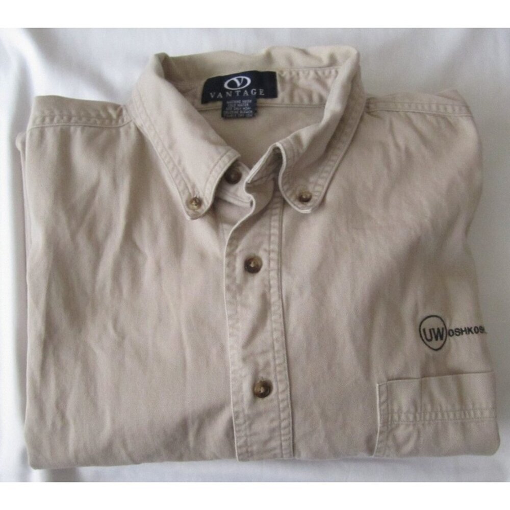 Men's Vantage Union Worker UW Oshkosh Long Sleeve Shirt Sz XL (MT840)